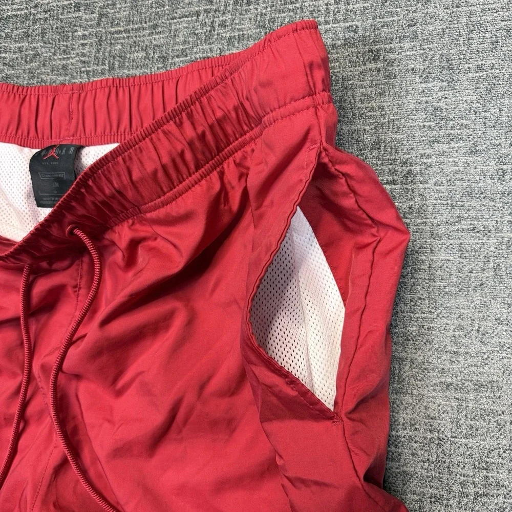 Jordan Swim Trunks Men's Large Red‎ Board Shorts Drawstring Back Pocket Jumpan